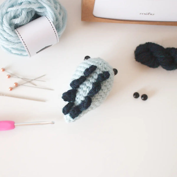 Amigurumi kit - crochet stegosaurus dinosaur craft kit