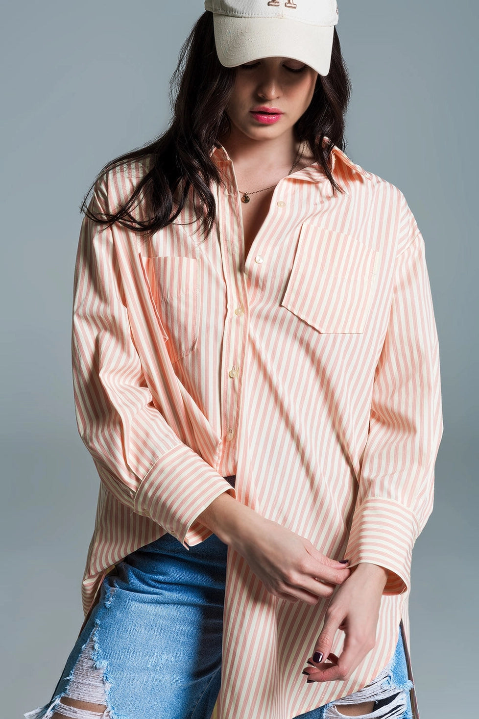 Light Orange Oversized Blouse