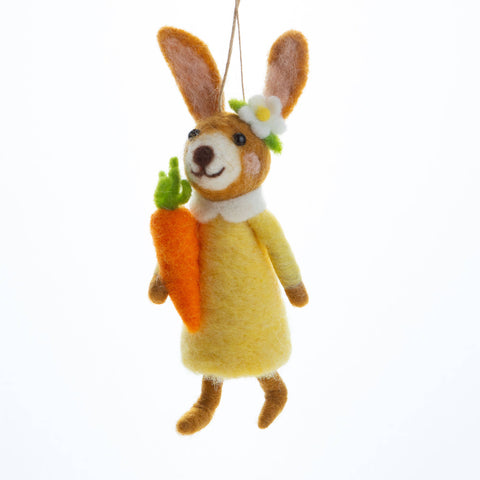 Felt Tan Bunny Ornament