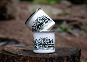 Bear and Mountains, Camping Mug