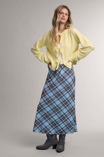 Plaid Midi Skirt