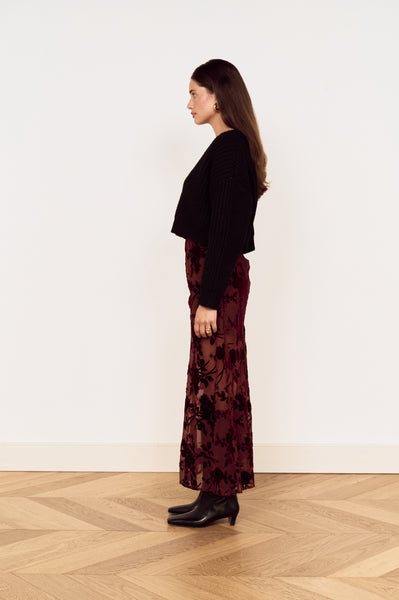 Anouk Velvet Midi Skirt