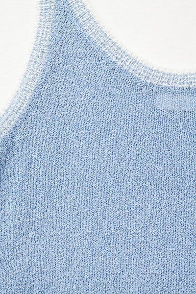 Light Blue Knit Tank Top