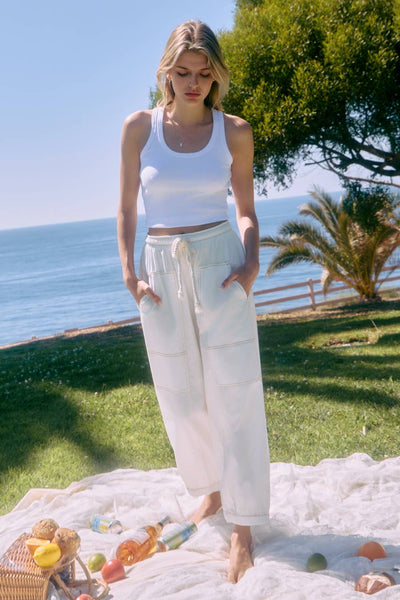 Balloon Shaped Cotton Pants