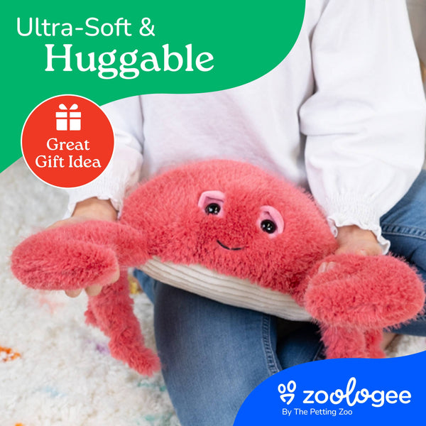 12" (24cm) Sea Fuzzlez Crab Stuffed Animal