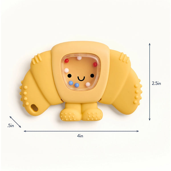Sweetie Shake Plus™ - Teething + Rattle Toy (Croissant)