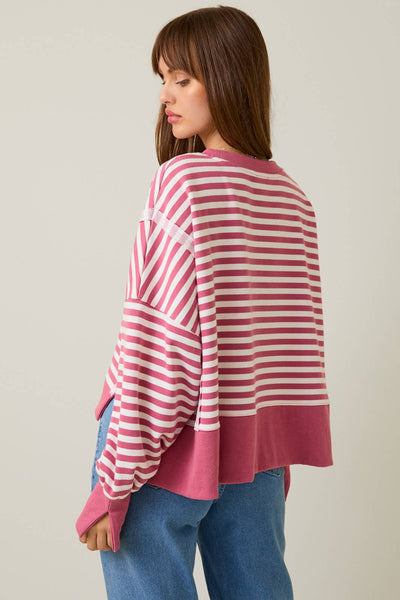 Scooped Neckline Sweatshirt