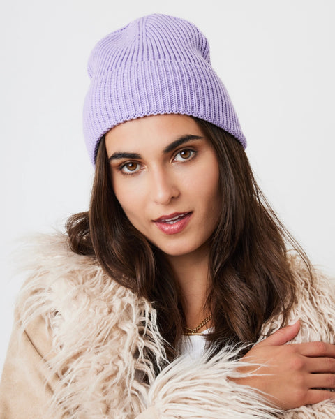 Recycled Beanie in Lilac