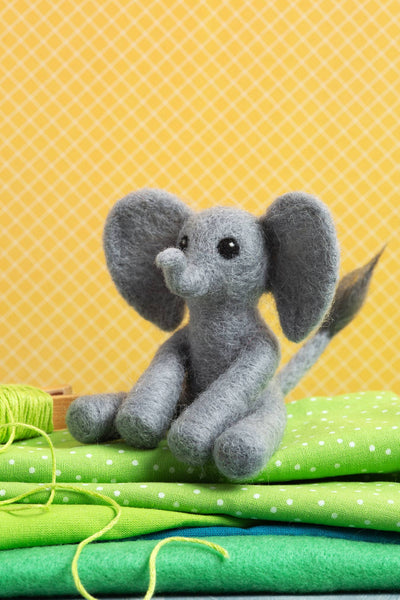 Baby Elephant Mini Needle Felting Kit