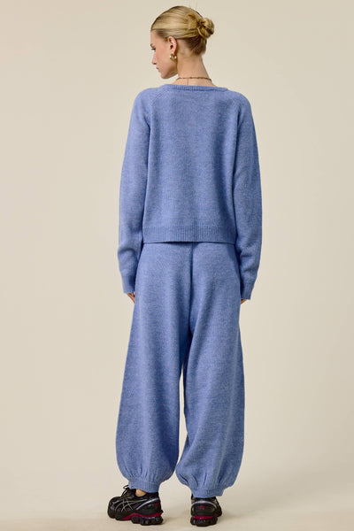 Knit Cardigan and Balloon Leg Pants Set