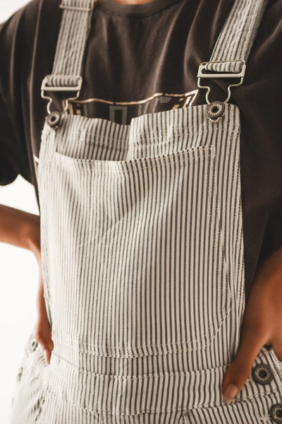 Grey Stripes Overalls