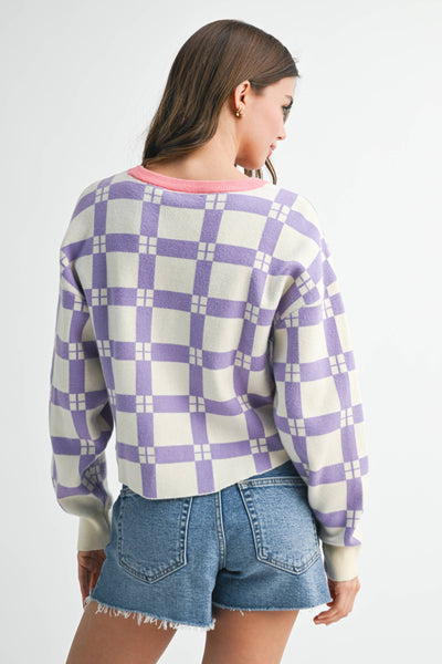 Pam Plaid Sweater