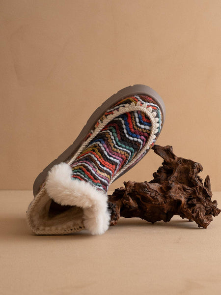 The Joyce | Multi Shearling Trim Platform Winter Boot