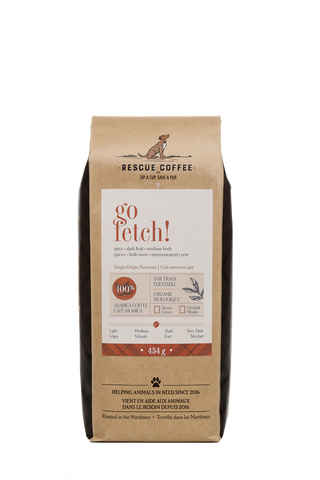 Go Fetch! | Medium-Dark Roast | 1lb Bag | Organic Coffee: Whole bean