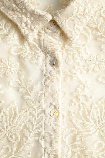 Romantic Beige Lace Shirt