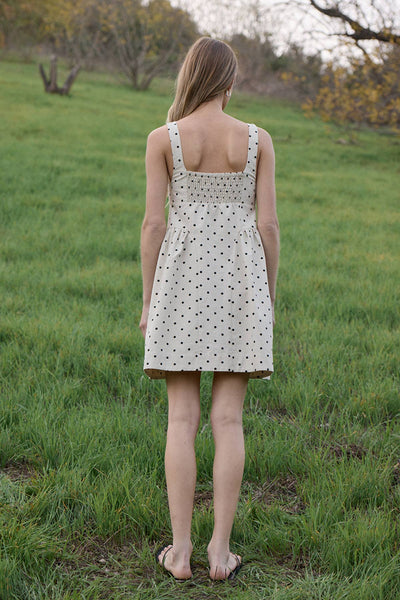 Polka Dot Button-Down Mini Dress