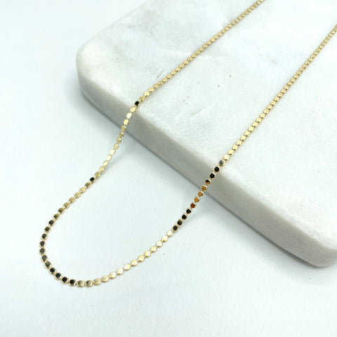 18k Gold Filled Flat Dot Chain