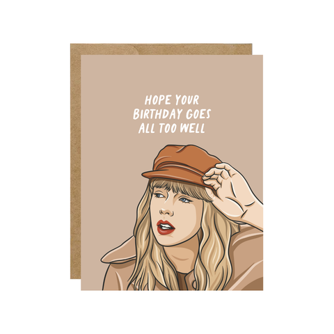Taylor Red All Too Well Pop Culture Birthday Card
