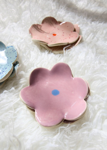 Handmade Flower Trinket Dish (PURPLE)