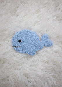 Handmade Punch Needle Mug Rug - Whale