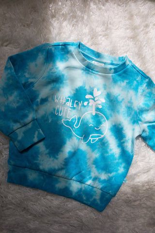 Tie Dye "WHALEY CUTE" Toddler Sweatshirt (LIMITED)