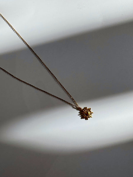 18K Gold Plated Sun Necklace