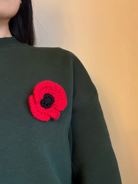 Handmade Poppy Brooch