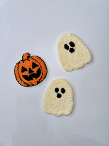 Handmade Punch Needle Mug Rug - Halloween