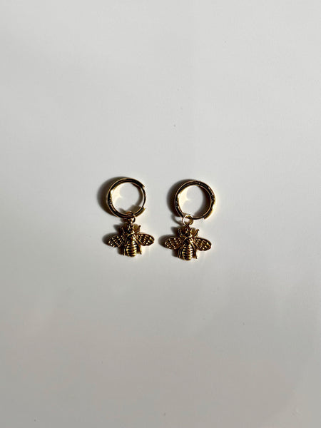 18K Gold Plated Bee Earrings