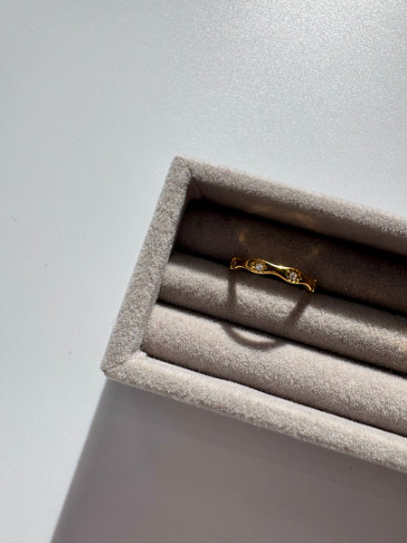 Wavy 18K Gold Plated Ring