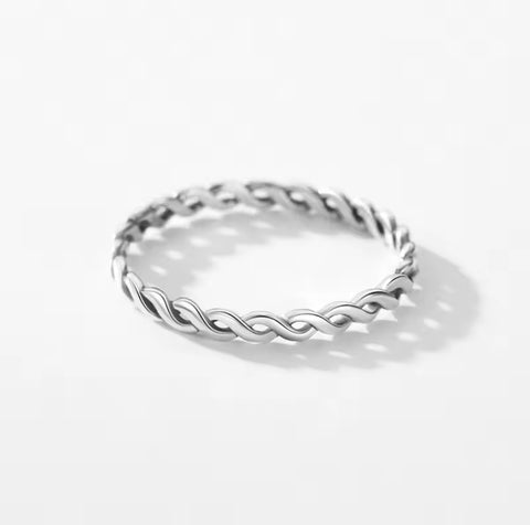 Sterling Silver Twisted Vintage Style Ring