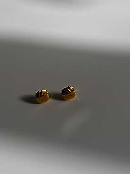 18K Gold Pated Shell Studs