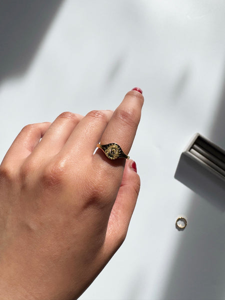 18K Gold Plated Ring - Sun
