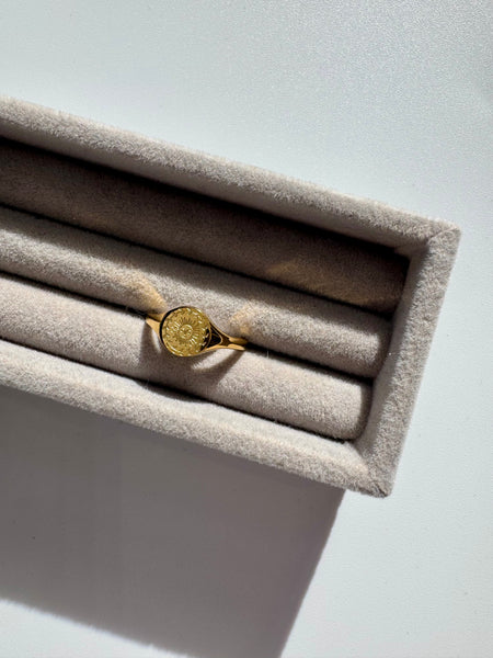 18K Gold Plated Ring - Sun