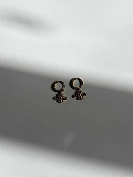 18K Gold Plated Bee Earrings