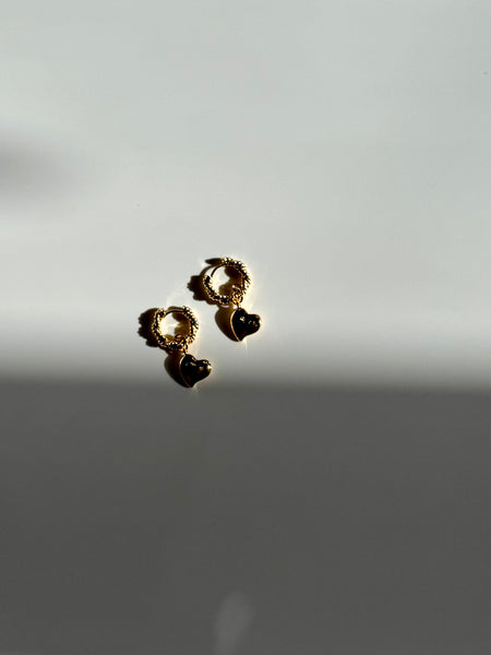 18K Gold Plated Heart Earrings