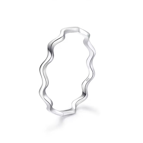 Sterling Silver Wavy Ring