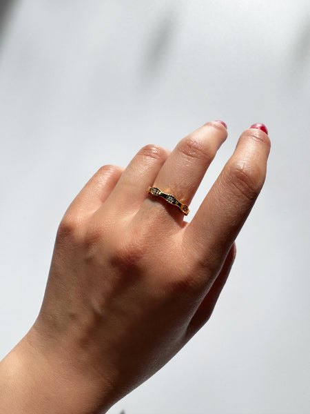 Wavy 18K Gold Plated Ring