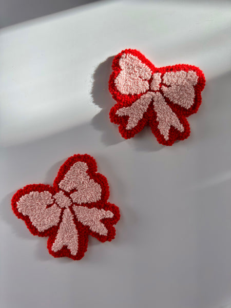 Handmade Punch Needle Mug Rug - Holiday Collection