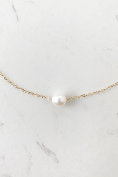 SINGLE PEARL DAINTY NECKLACE