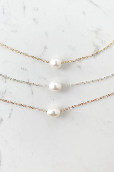 SINGLE PEARL DAINTY NECKLACE