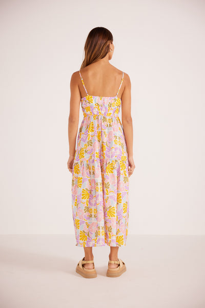 SOLEIL STRAPPY MIDI DRESS