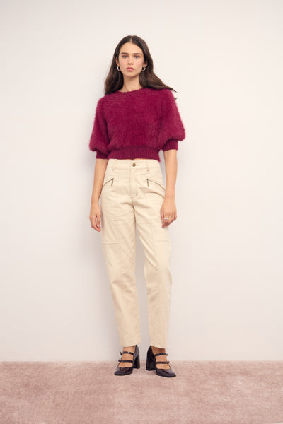 Alva Fluffy Cropped Sweater