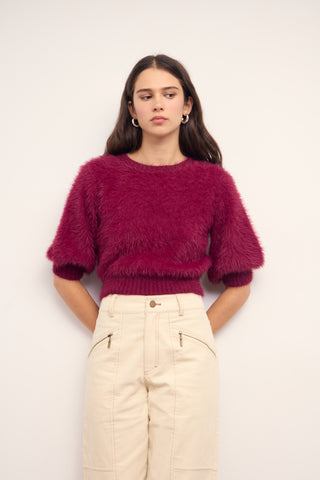 Alva Fluffy Cropped Sweater