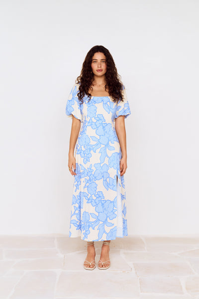 Alessia Puff Sleeve Midi Dress