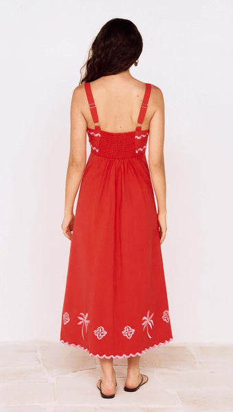 Amaya Embroidery Detail Midi Dress