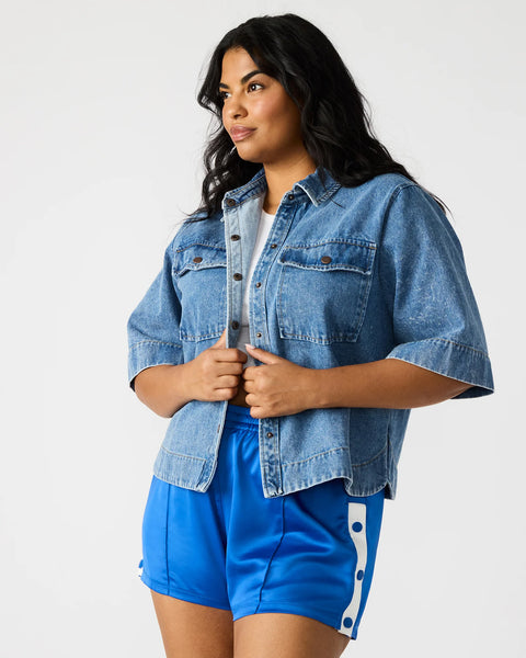 Eliana Denim Top Blue