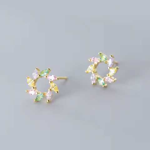 Colourful Sunflower Stud Earrings