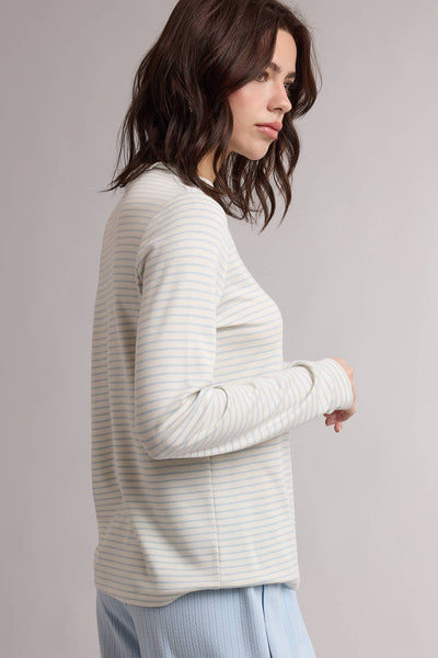 Striped Rolled Neck Knit Top