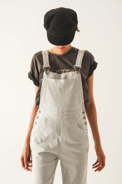 Grey Stripes Overalls